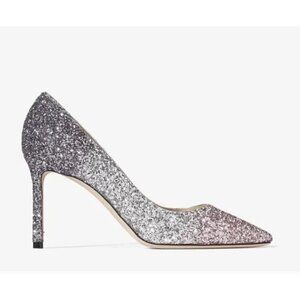 Marc Fisher Sz 8 MFDARRENY Pointed-Toe Glitter Pump Heels Ombre Silver Pink NWOB